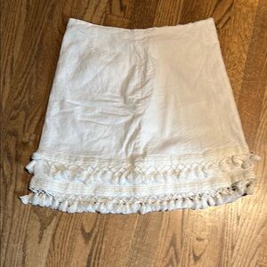 Showpo White Tassel Mini Skirt